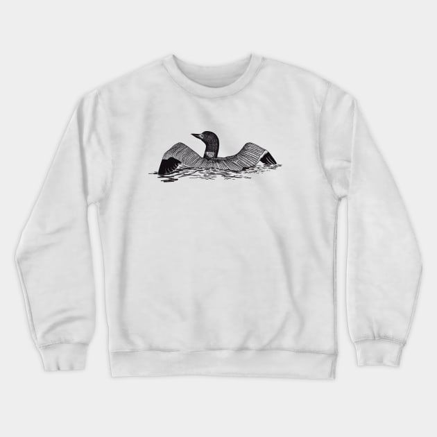 Loon Crewneck Sweatshirt by Kirsty Topps